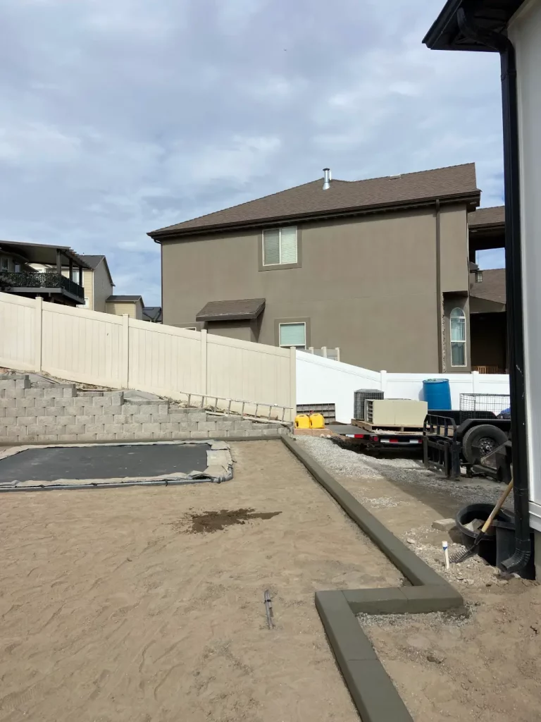 saratoga springs contractor flat style concrete curbing utah